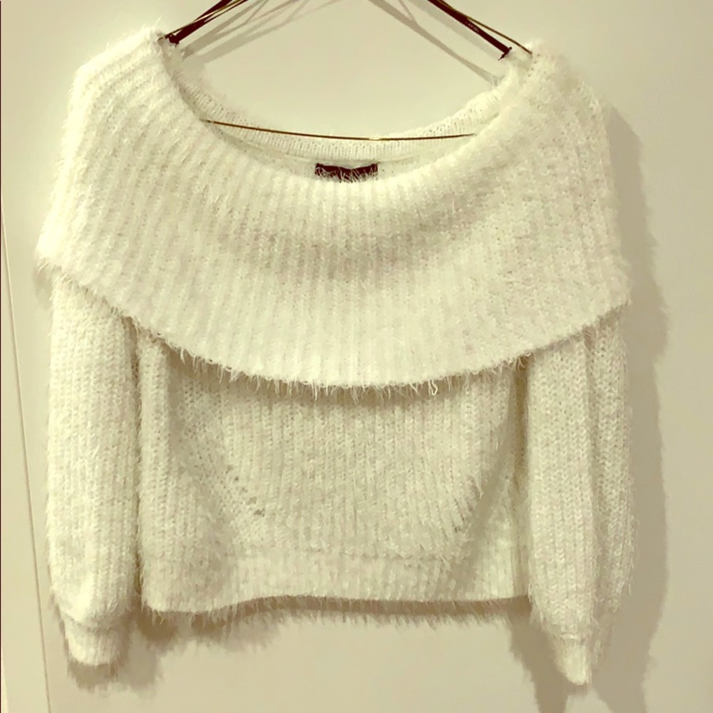 Warm off the shoulder sweater